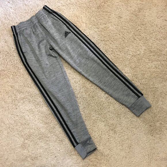 Adidas Boys Side Striped Track Pants Joggers - Picture 9 of 14